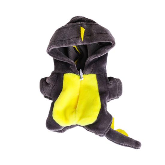 

Одежда для кукол 17 см, комбинезон с капюшоном динозавра, многоцветный плюшевый домашний комплект, мультяшный наряд для куклы для творческой игры и обмена в социальных сетях