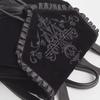 Zaino in velluto Harajuku scuro Zaino da donna con ricamo magico gotico Stile punk nero Zaino da donna Borse da viaggio Borsa a tracolla