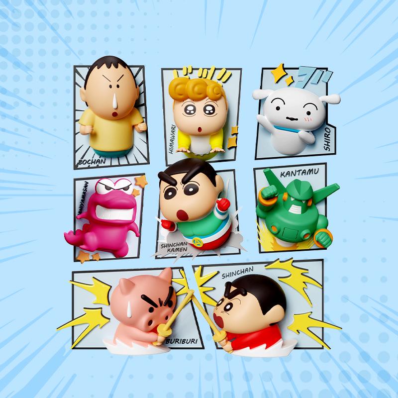 

Крейн Шин-чан 3D Магнит на холодильник Слепая коробка - Креативный мультяшный мягкий магнит Игрушка