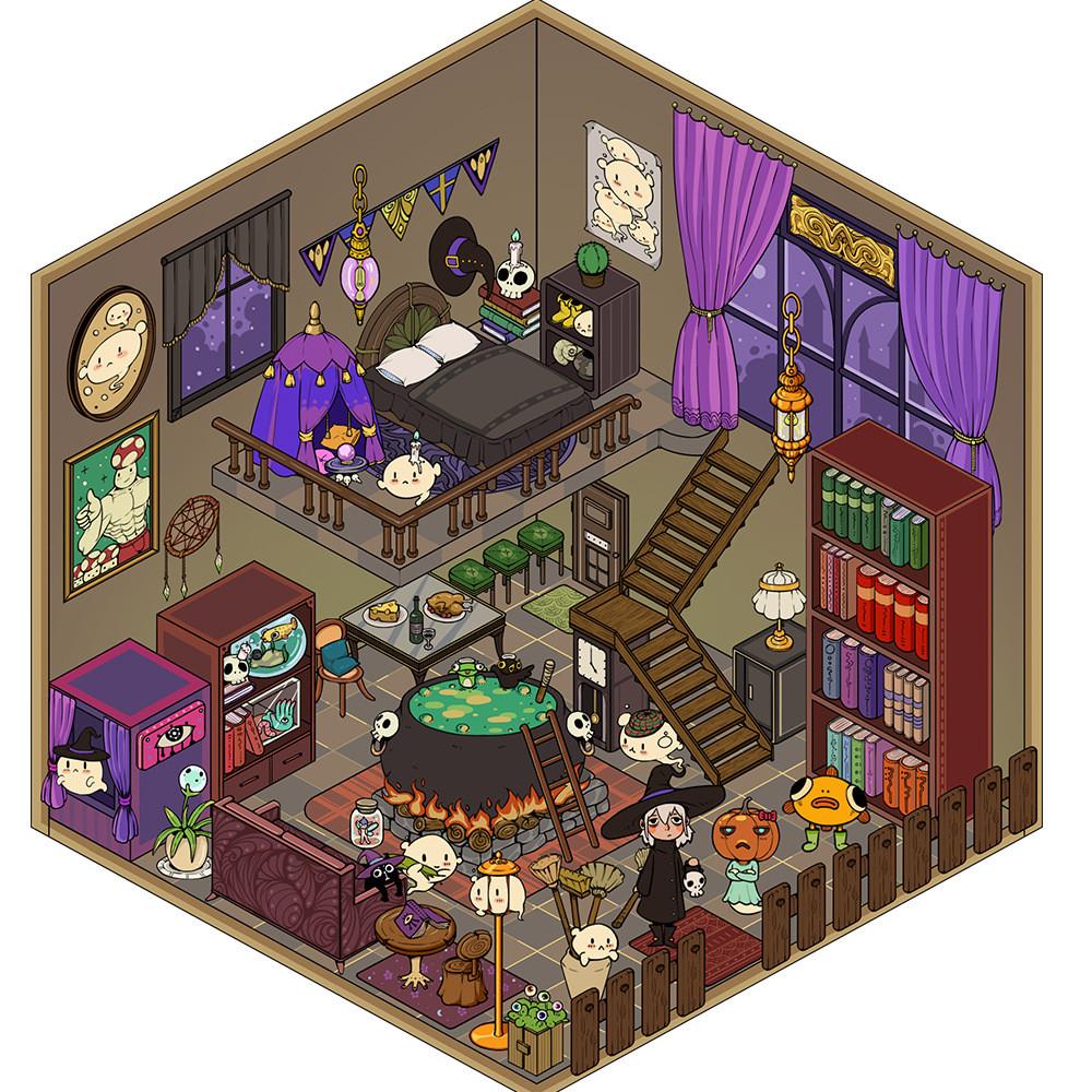 

Мультяшные Милые Миниатюрные Миры 3D Стереоскопические Наклейки Пейзажи Домов