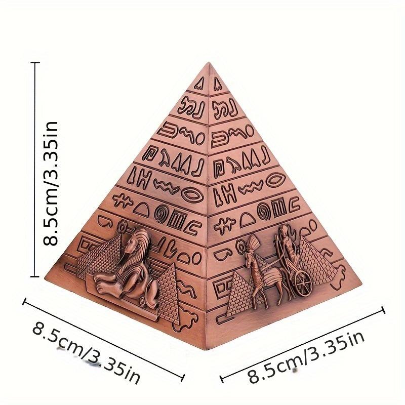 1PC Egyptian Pyramids Figurine Pyramid Alloy Iron Statue Desktop Decoration