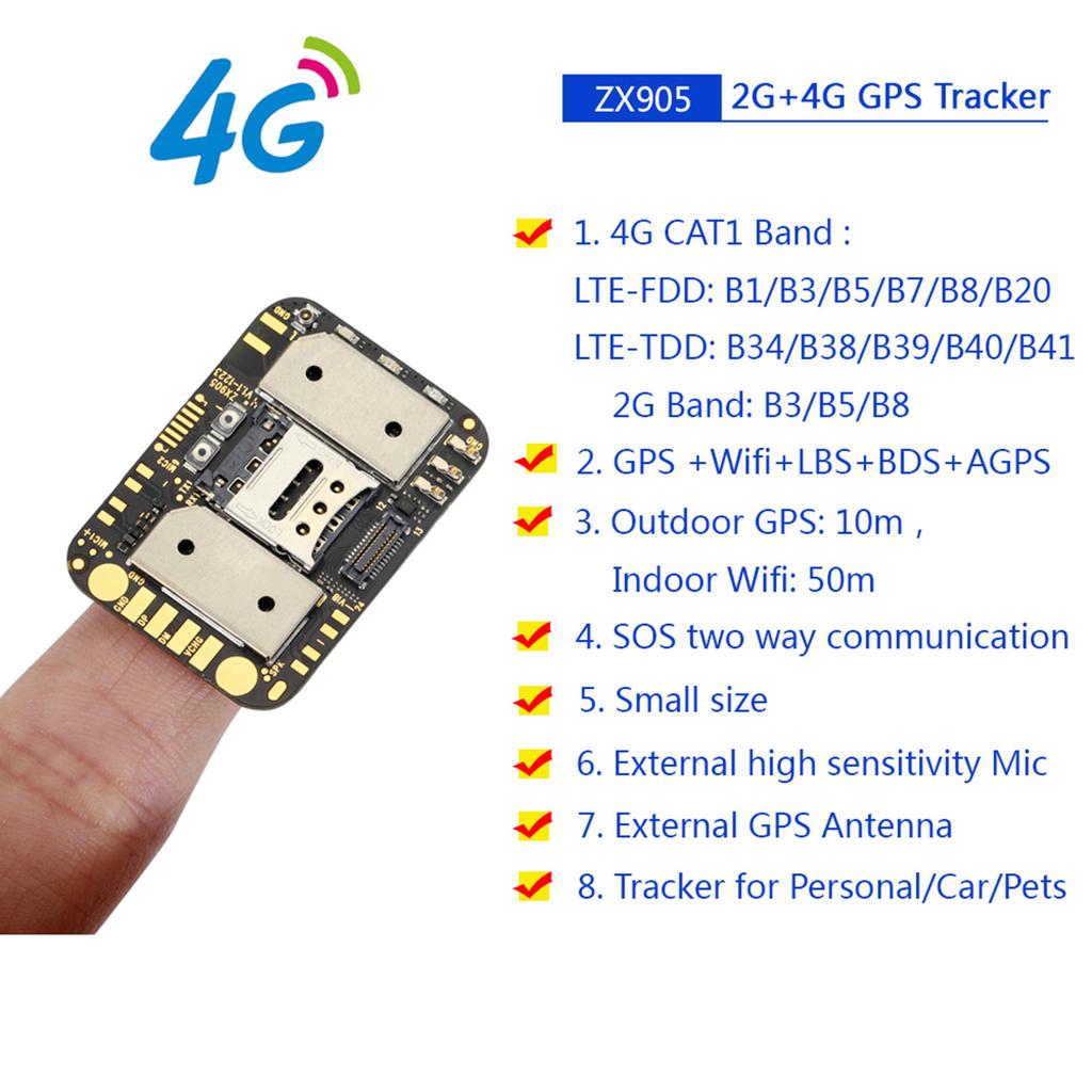 Tracker for Vehicles Car Trucks Equipment and Asset Tracker 2G + 4G GPS Tracker Chip LTE CAT-1 Tracking PCBA Module