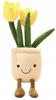 Plush Tulips In a Pot Flower Mascot Women's Day (Yellow)