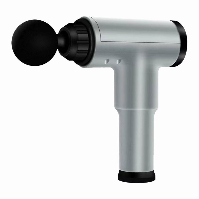 

Массажер для шеи с несколькими головками, профессиональный массажер с фасциальным пистолетом, мощный современный тренажер для фитнеса, электрический массажер серый