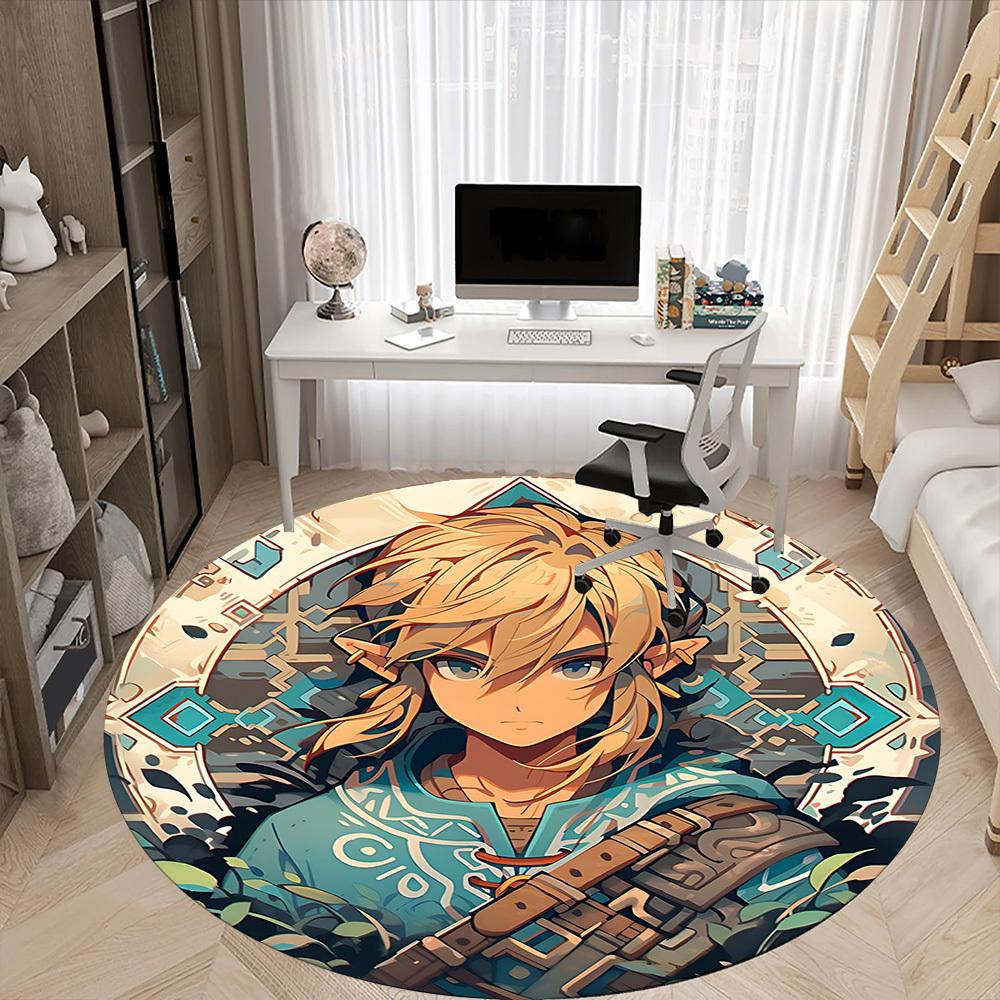 1pc The Legend of Office Round Area Rug, Bedroom Living Room Home Decor, Room Deco, Offic a1016209