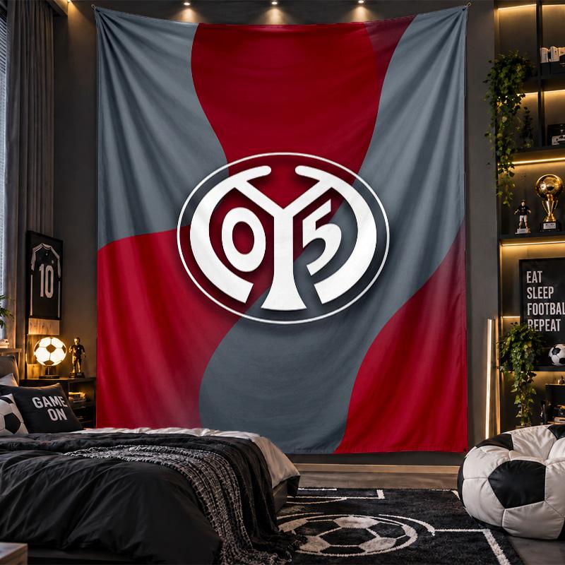 Wall Hanging Tapestry Mainz FC Print Cloth for Living Room Bedroom Home Decor