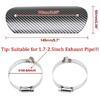 1*Motorcycle Exhaust Middle Pipe Heat Shield Cover Muffler Protector Carbon Like