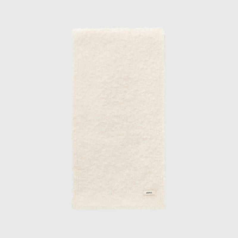 ADAUL Hairy soft long muffler - ivory