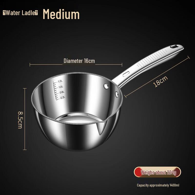 

Wutuo Stainless Steel Kitchen Ladle with Spout