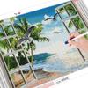 5D pełne wiertło diamentowe malowanie nad morzem ściegiem krzyżykowym rękodzieło diamentowe hafty krajobraz okno mozaika plaża Wall Art