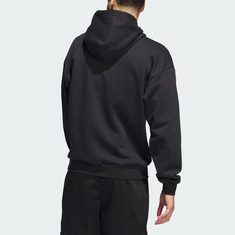 adidas PRZYWDZIEWAĆ. Wybierz Bluzę z Kapturem Wzór z Literami Nadruk Mitchell Koszykówka Sportowa Bluza Męska bluzy Czarna IJ0273