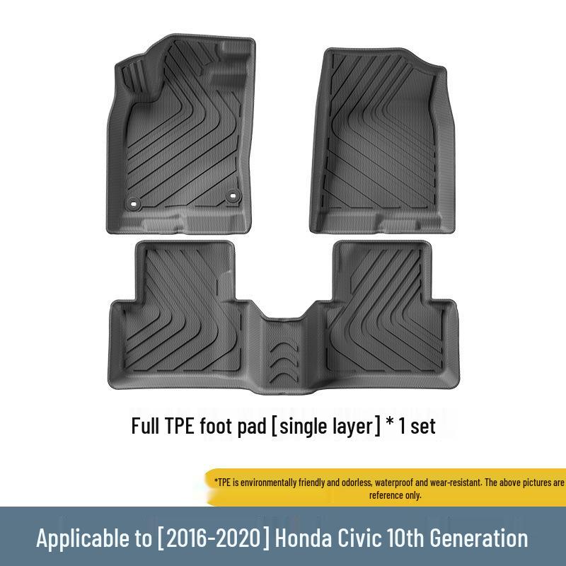 TPE Floor Mats & Trunk Liner for 2016-2024 Honda Civic (10th/11th Gen)