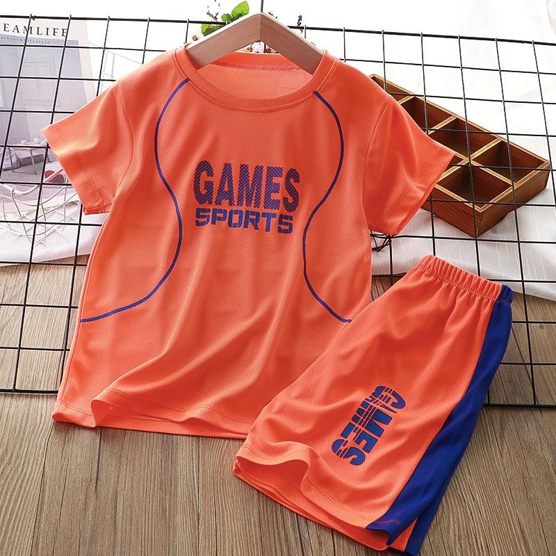 Short sleeved set Korean version sports two-piece set for boys and girls