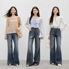 Qiushui Yiren Women's Classic Washed Straight-Leg Jeans