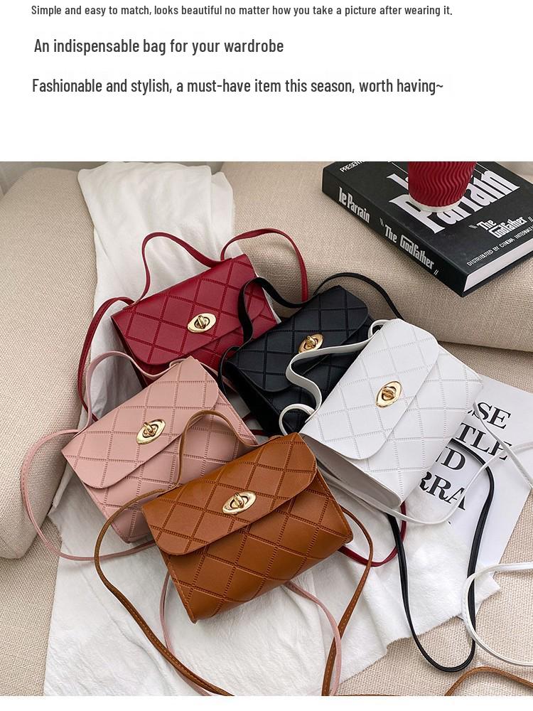Korean Style Diamond Stripe Women's Crossbody Square Bag