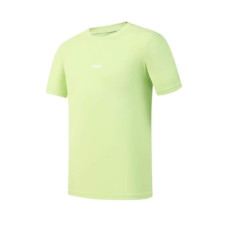 FILA Fitness Minimalist Trendy Personality Sports Training Versatile Comfortable Moisture-Wicking Quick-Dry Short Sleeve T-Shirt A11M621113FLG M