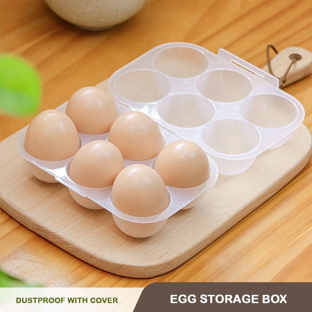 Plastic Storage Box 2 Grid 6 Gird Egg Tray Durable Egg Carton Picnic