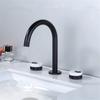Black Bathroom Faucet Widespread Basin Faucet Sink Tap Brass Marble Bathroom Sink Faucet 3 Hole Brass Chrome Hot Cold Water Tap