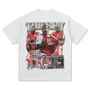 Camiseta de Manga Corta Casual Oversize de Algodón Gráfica Collage Destacados de la Carrera Leyenda del Fútbol del Arsenal Thierry Henry Blanco Retro