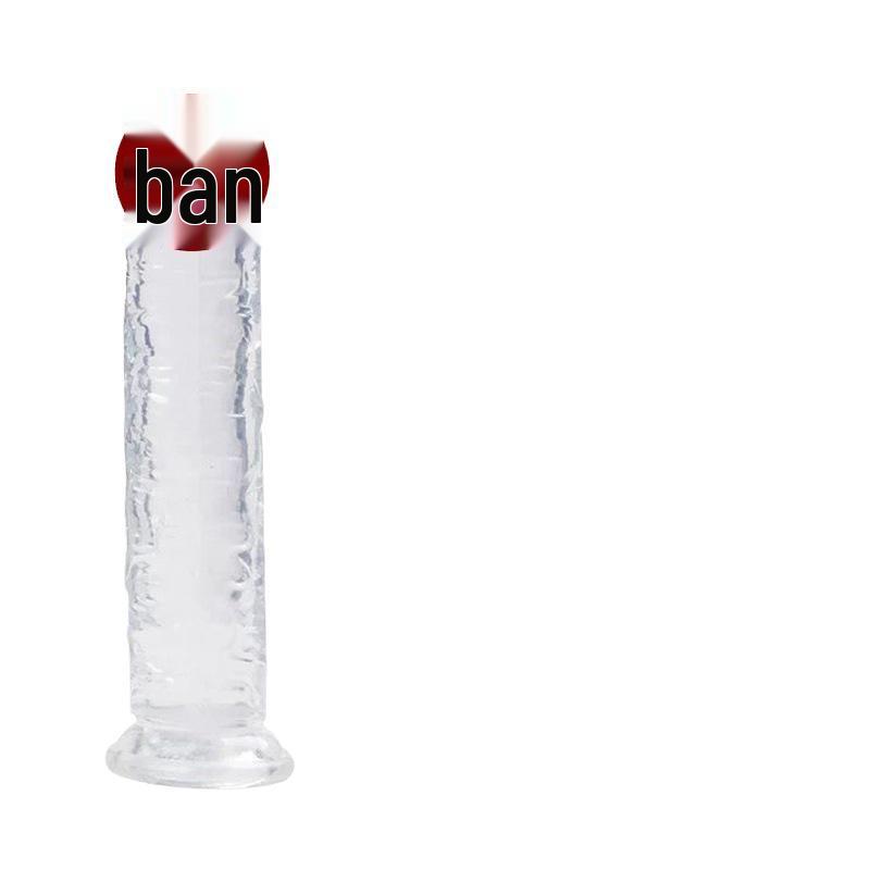 Crystal Jelly Suction Cup Dildo - Transparent Female Masturbator Fake Penis