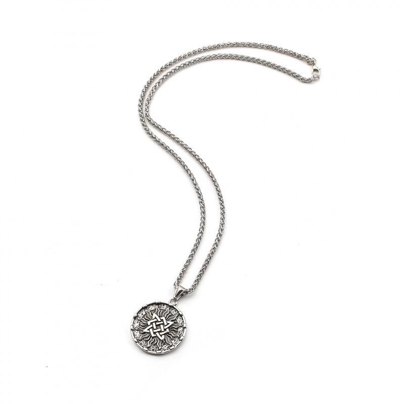 Vintage Viking Style Celtic Knot Pendant Necklace Men's Party Accessory