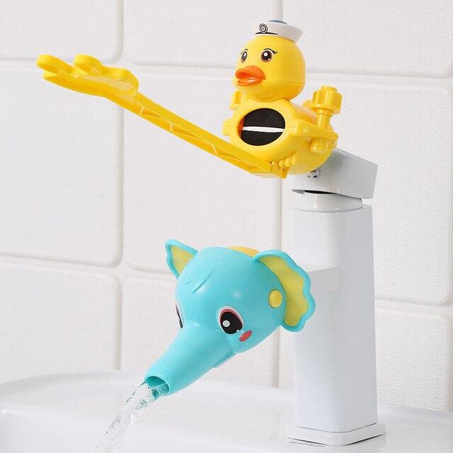 Wasserhahn Kinder Waschbecken Extender Baby Hand Waschen Wasserhahn Verlängerung Auslauf Artefakt Wasser Rohr Spritzwassergeschützt Cartoon