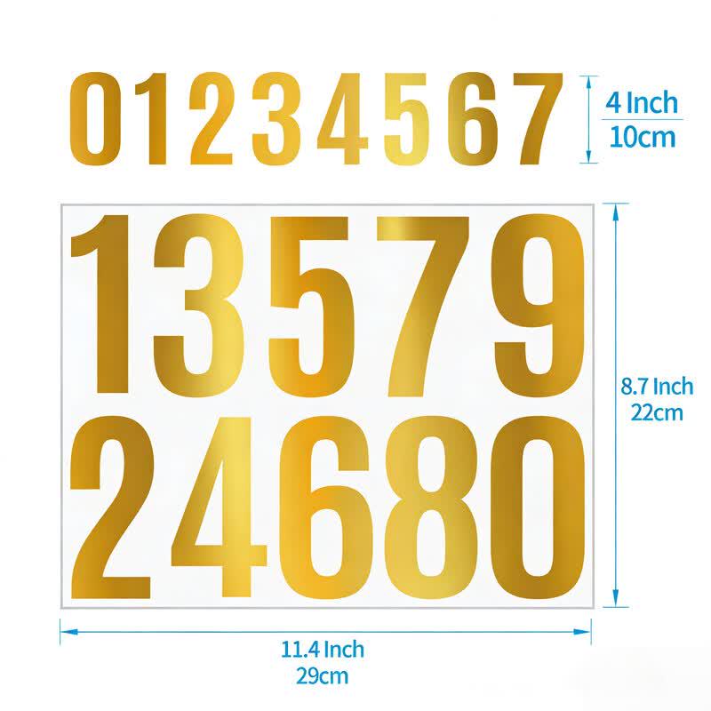 JEEANLEAN 4-inch Digital Waterproof Sticker