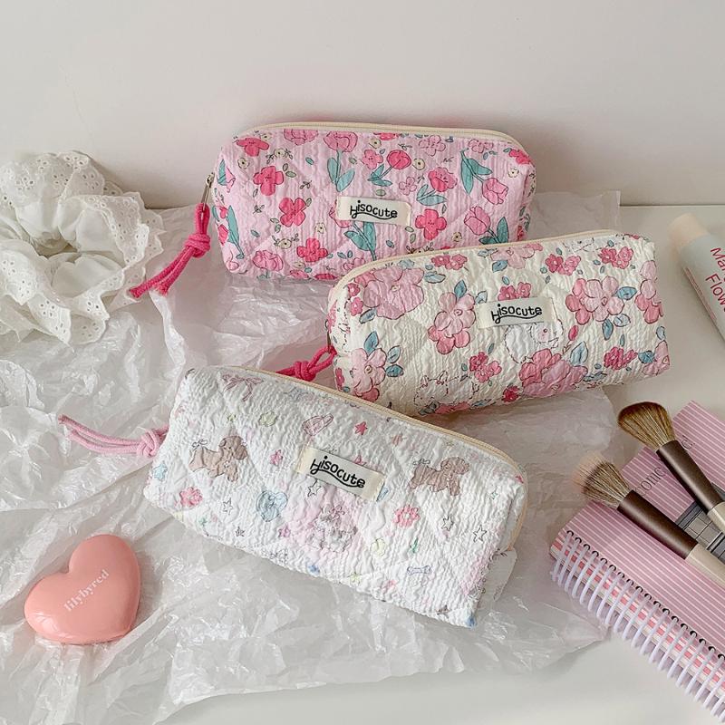 Back To School Pencil Case Ins Pink Sweetheart Bow Aesthetic Oxford Stationery Bag Pouch Stationery Kawaii School Supplies 2026
