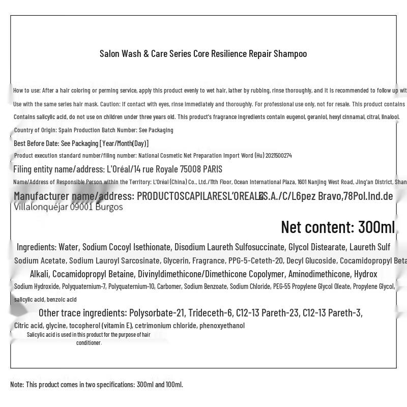 L'Oréal PRO Core Resilience Repair Shampoo & Hair Mask Set