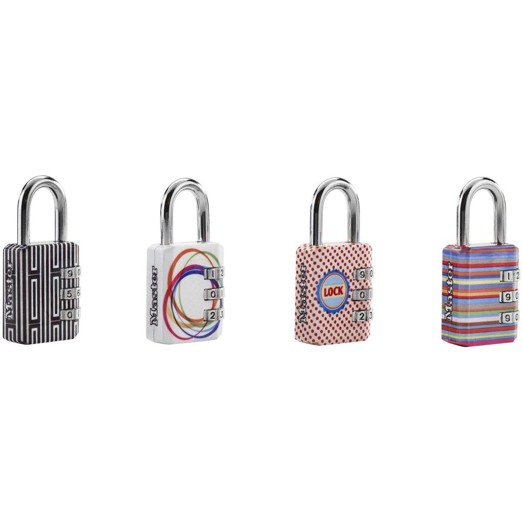 Master Lock Combination Padlock with Printed Design, 62x32x14 mm