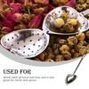 Heart Shaped Stainless Steel Tea Infuser Spoon Strainer High Temperature Resistance with Steeper Handle for Home Supplies