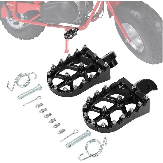 Mini Bike Foot Pegs CNC for CT200U CT200U-EX BT200X CT100U Mega Moto Trail 100cc 212cc 196cc Red,Wider MX Style Footpegs Foot Rest