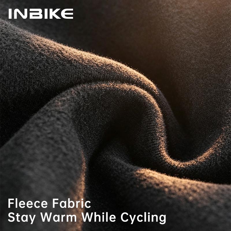 Winter Fleece Cycling Suit Men Long Sleeve Jersey Bib Pants Set Road Bike Outdoor Sports Shockproof Padding with Pockets