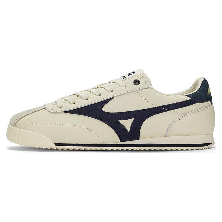 Mizuno Unisex LG 60S Low Top Casual Sneakers Beige Navy D1GH230302 36
