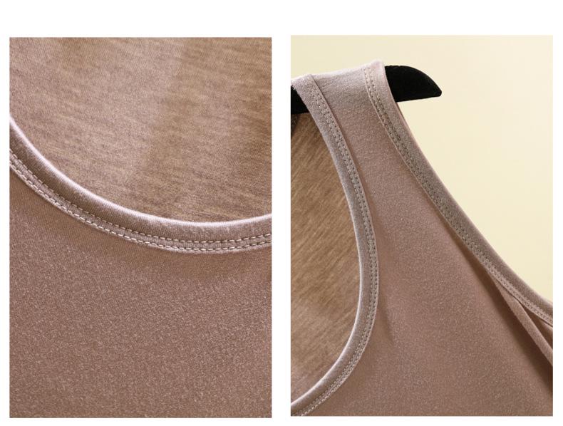 Kvinners sommer tynn modal U-hals slankende tanktopp