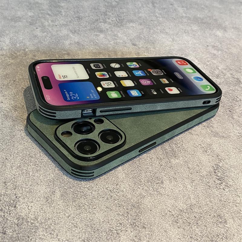 Die Retro-Wildledertextur ist geeignet für Apple 14promax Handyhüllen, iPhone13 Business 12 Sturzsichere 11 Schutzhüllen