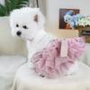 1pc Pet Clothes, Princess Style Dress for Cats And Dogs, Spring And Autumn Fluffy Gauze Dress