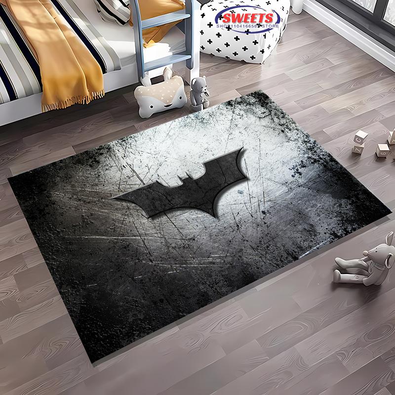 Koberec s motivem Batmana DC č. 5 Nové vydání!Protiskluzová Zvuková Izolace, Koberec do Obývacího Pokoje, Dětské Ložnice, Kancelářských Prostor, Odolná Rohož