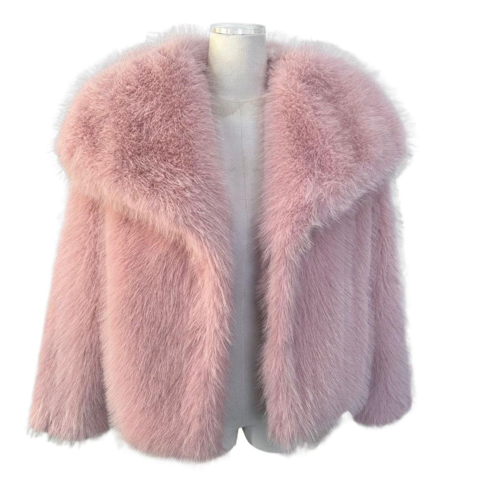 VAYLA Damski Płaszcz Jesienno-Zimowy ze Sztucznego Futra Pluszowy Puszysty Damska Kurtka Nowość Odzież Wierzchnia Biały Czerwony Szary Czarny Mieszanki Wełny Płaszcze