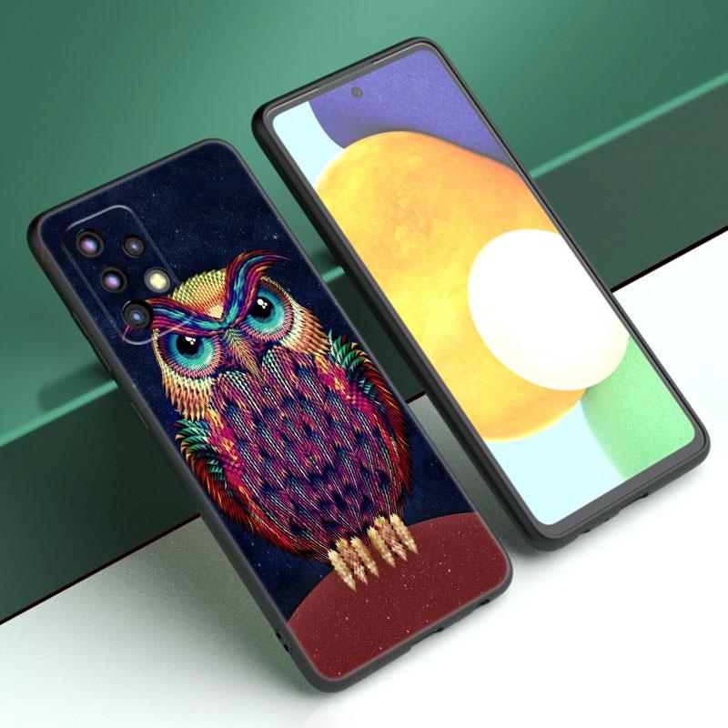 Lovely Animal Owl Phone Case For Samsung A13 A22 A24 A32 A23 A25 A34 A35 A52S A53 A54 A55 A73 5G A12 A14 A15 A31 A33 A50 A51 A72