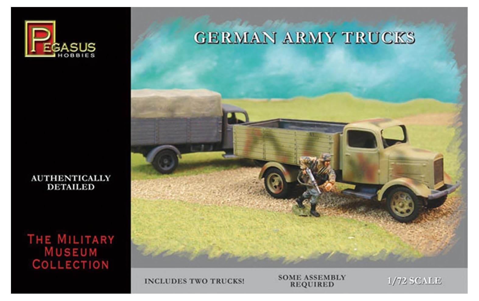 

Platz German Army Truck Set Plastic Model PH7610 1/72 2-Car