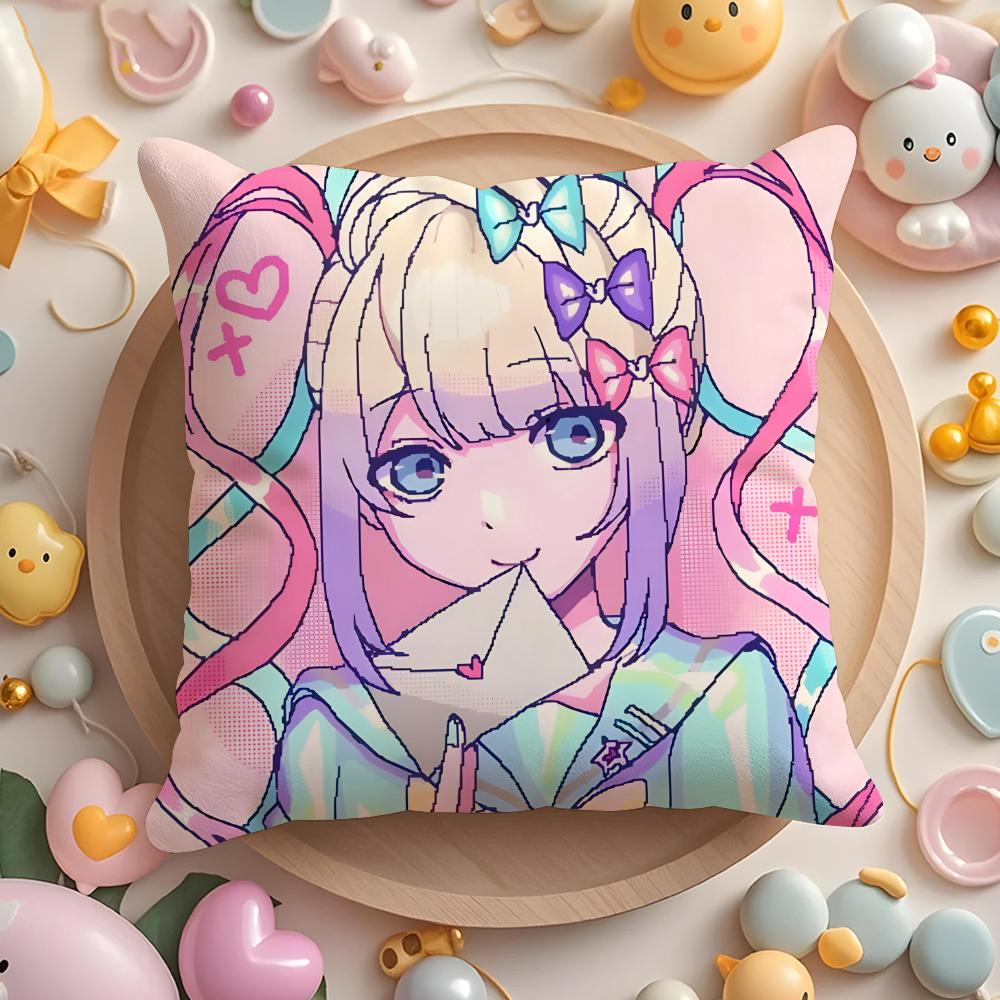 Cute NEEDY GIRL OVERDOSE Cushion Cover Home & Car Multi-Scene Pillow Cover - Reversible, Soft & Durable for Daily Use