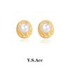 Real Gold Electroplated Earplugs, Pearl Water Drop Earrings, Court Style, Pearl Flowers, Vintage High-End Sense Yiwu Accessories, Earrings