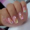 24Pcs French Long Ballet Square Fake Nails Removable Full Cover Press On Nails Acrylic False Nail Tips