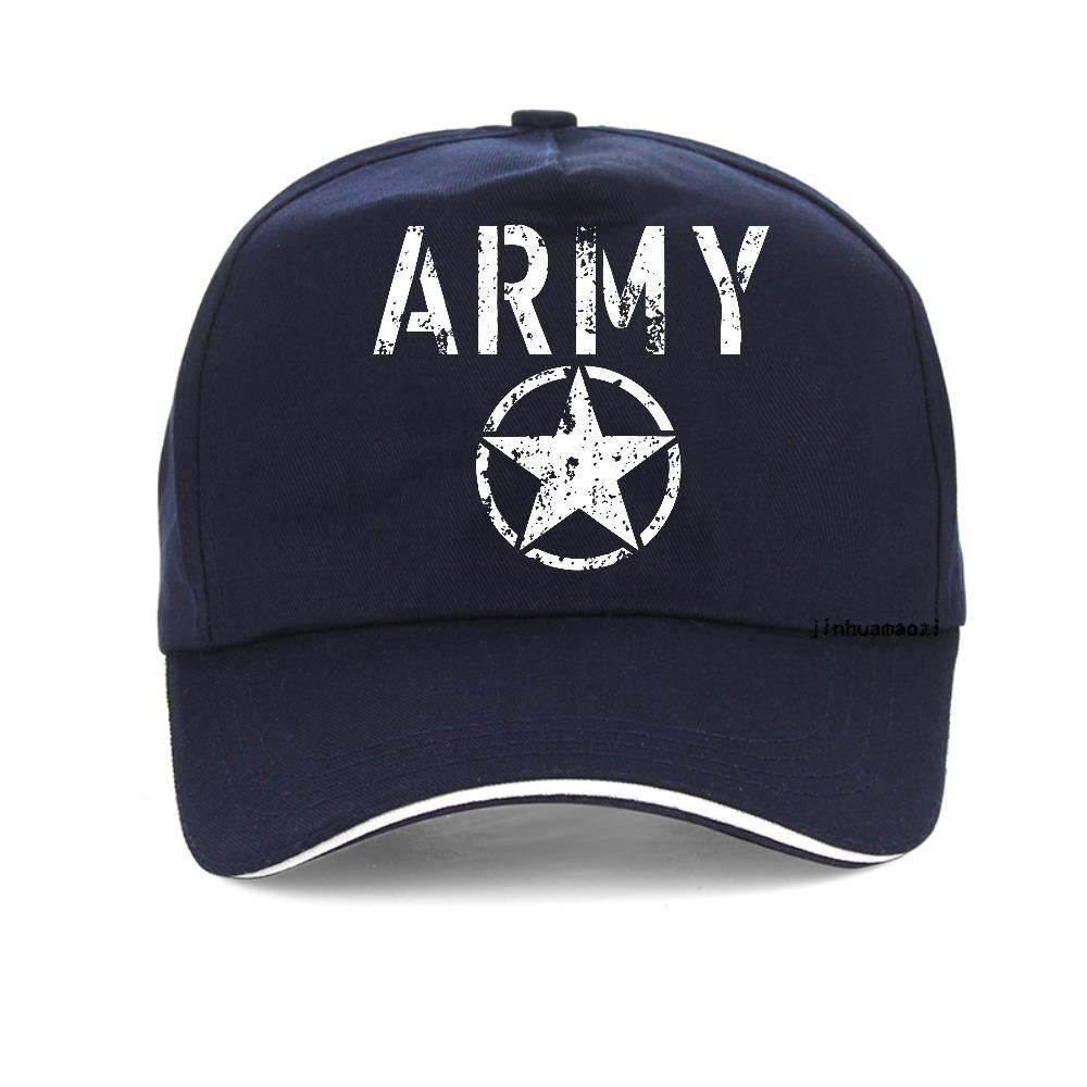 

ARMY and five pointed star print baseball cap Unisexs fashionable casual sports caps unisex adjustable snapback hats gorras Adjustable
