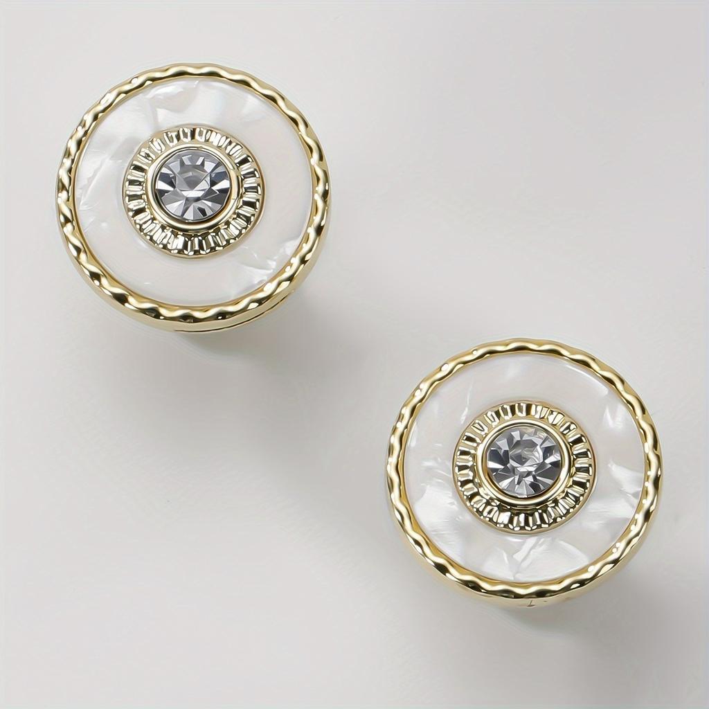 10 buc Butoni Aurii Lustruiți pentru Dulap cu Inserție Acrilică - Mânere Moderne de Lux Ușor cu Orificiu Unic pentru Aplicații de Dulap