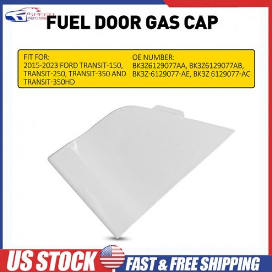 Fuel Door Fill Cover Cap White ABS For 2015- Ford Transit-150 250 350 350HD