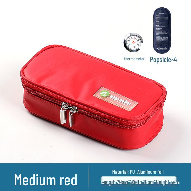 Large Insulated Portable Outdoor Medicine Cooler Bag for Insulin with Ice Pack