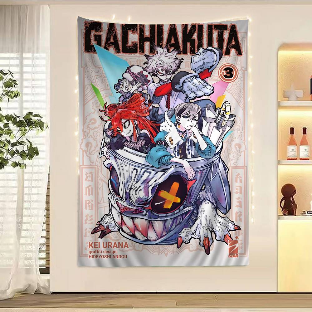 

Japanese Supernatural Combat Anime GGachiakuta Hippie Wall Hanging Tapestries Bohemian Wall Tapestries Mandala INS Home Decor 74x94cm(29x37in)