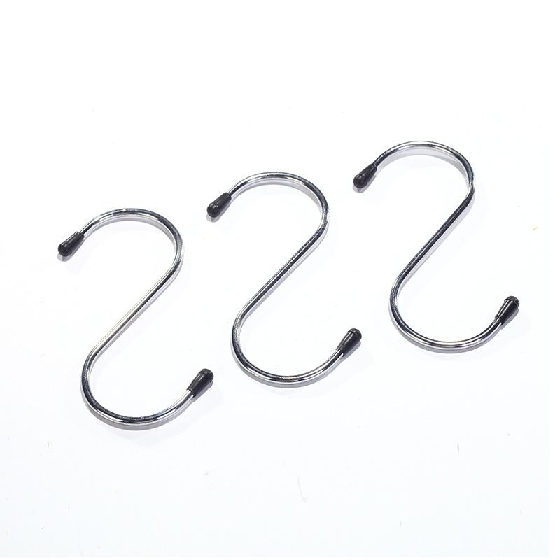 Stainless Steel S Hook S Hook Iron Hook S Hook Behind The Kitchen Door Hook No Trace Hook Multi-functional S Hook 4 Sets